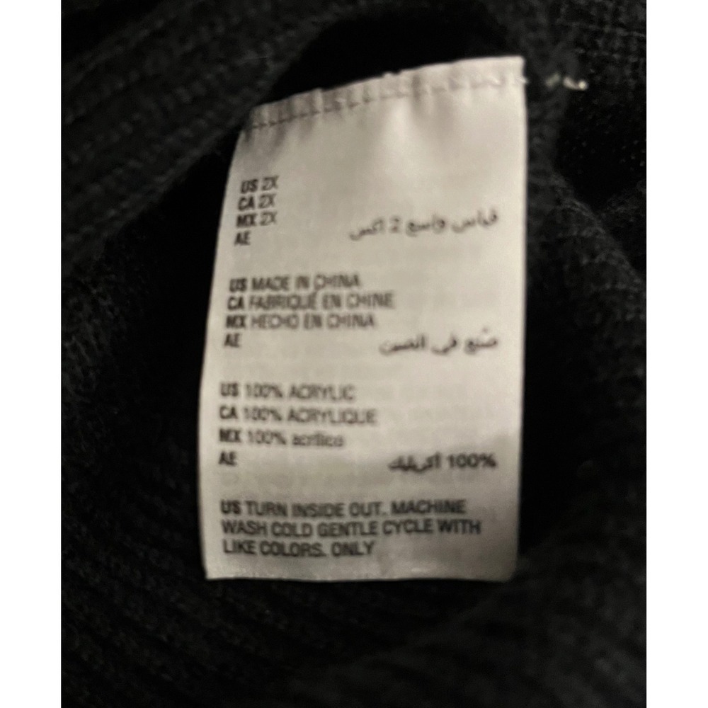 INC Diamond Embellished Twist-Front Black Sweater V-Neck Pullover 2X - Picture 9 of 9